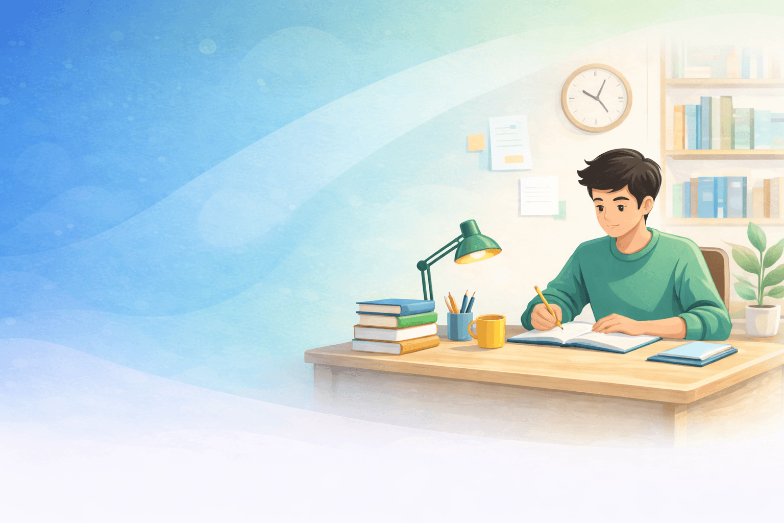 محصل در حال مطالعه